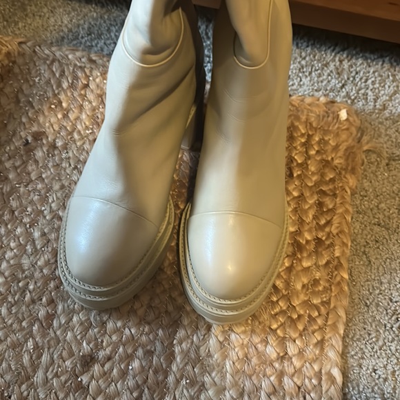 Cult Gaia Womens Hana Boot Beige Leather Tall Knee-High Boots Shoes NWT - Picture 8 of 10